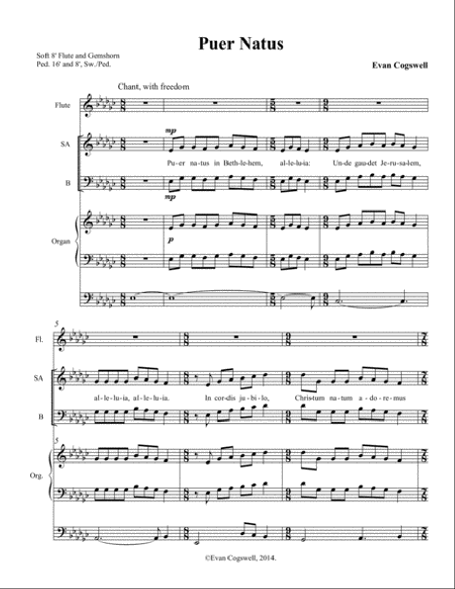 Puer Natus 3-Part scores gallery preview page 1