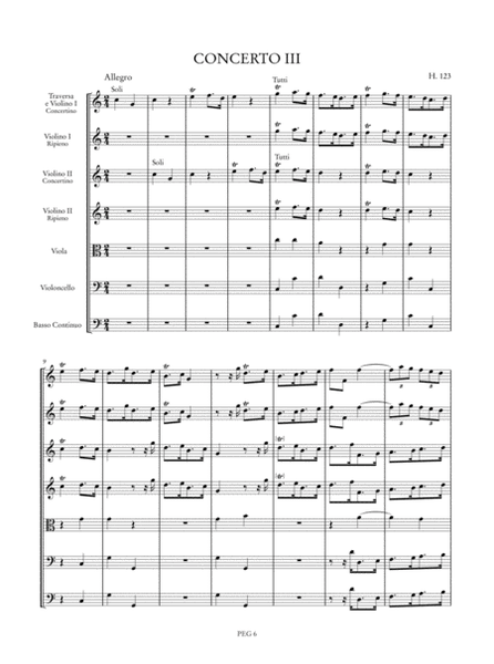 3 Concertos from ‘Select Harmony’ (H. 121-123) - 2 Unison Concertos (H. 124-125)