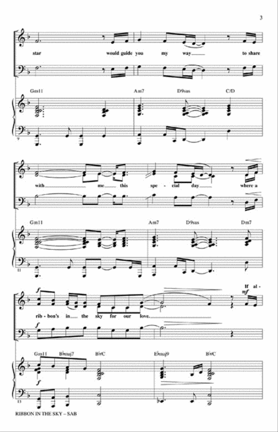 Ribbon in the Sky 3-Part scores gallery preview page 3