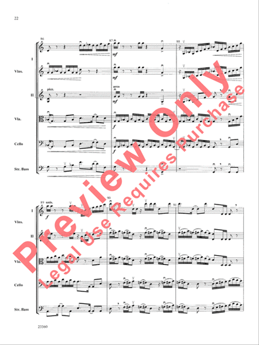 Folk Tune Air and Fiddler's Fury String Orchestra scores gallery preview page 23