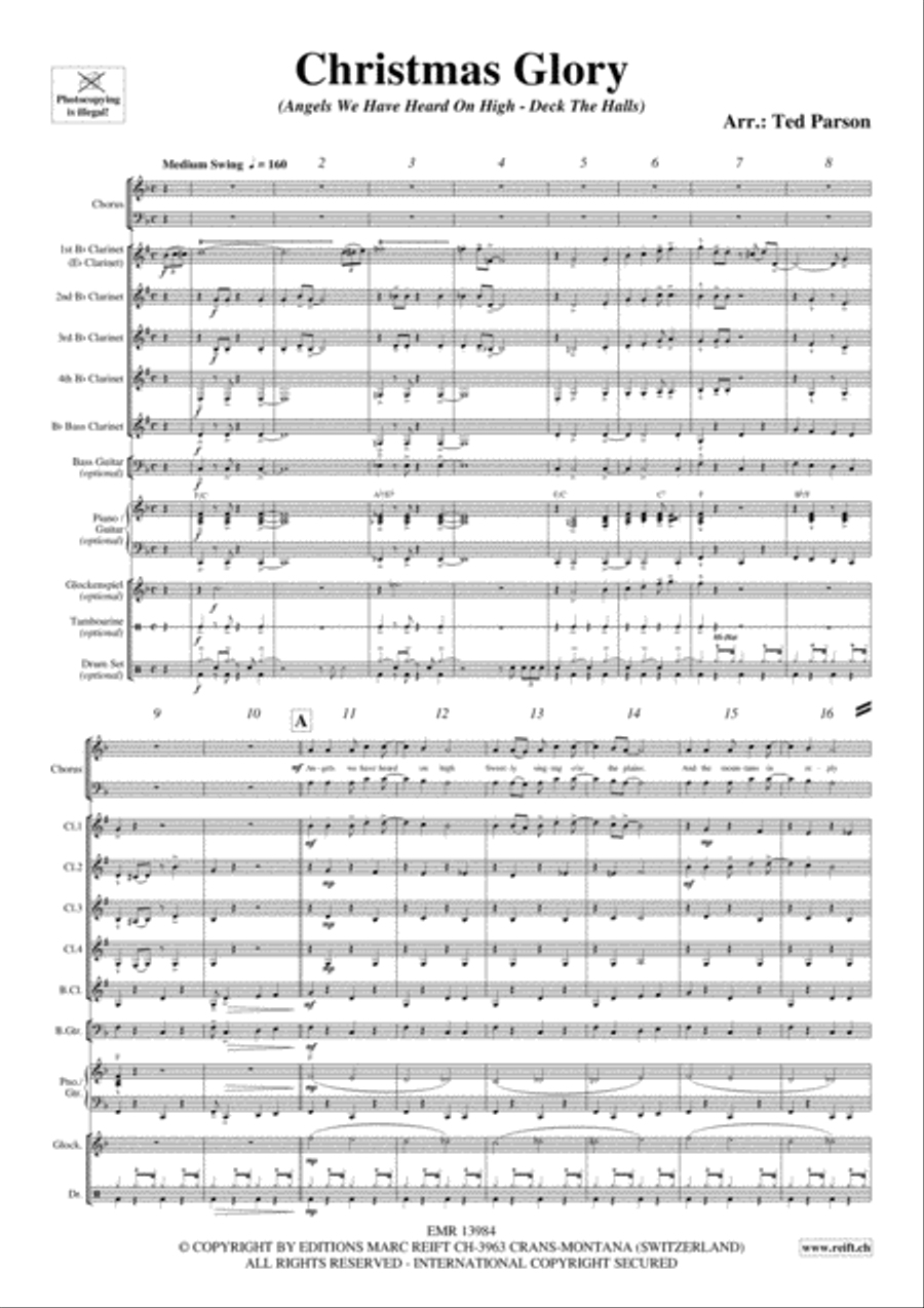 Christmas Glory Clarinet Quintet scores gallery preview page 4