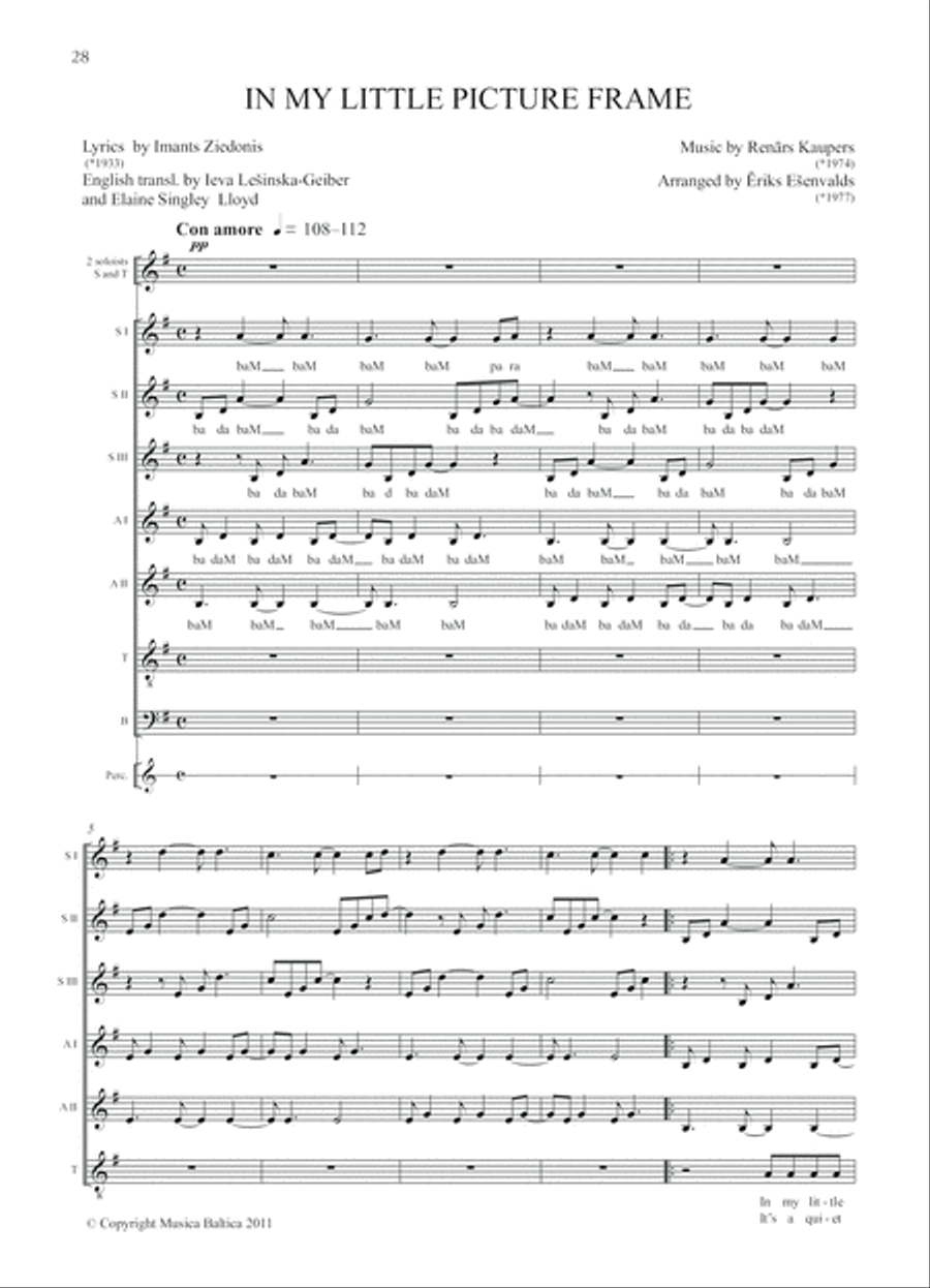 Choral Anthology 2 for Mixed Choir (SATB) 4-Part scores gallery preview page 7