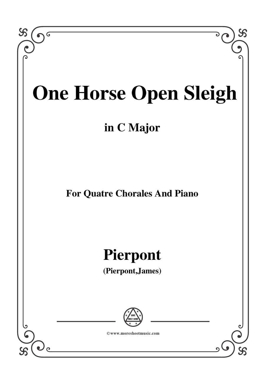 Pierpont-Jingle Bells(The One Horse Open Sleigh),in C Major,for Quatre Chorales 4-Part scores gallery preview page 1