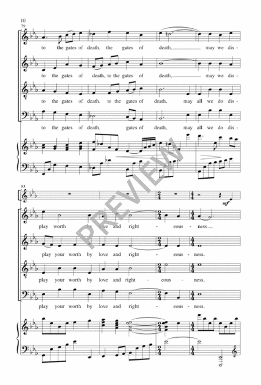 O God, Behold Your Family Here 4-Part scores gallery preview page 11