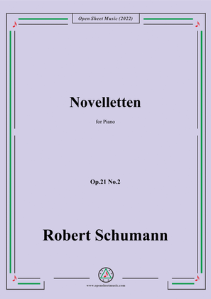 Book cover for Schumann-Novelletten,Op.21 No.2,for Piano