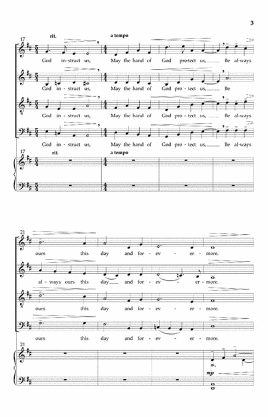 St Patrick's Hymn 4-Part scores gallery preview page 3