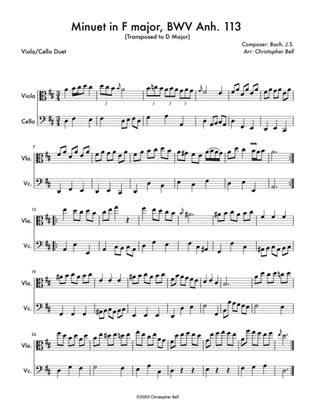 Minuet in F Major (Viola/Cello Duet)