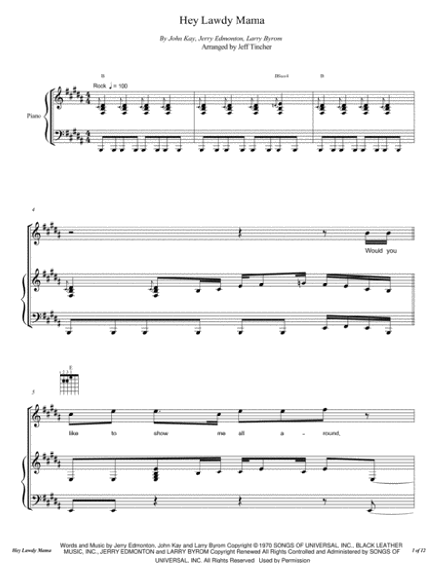 Hey Lawdy Mama Voice scores gallery preview page 2
