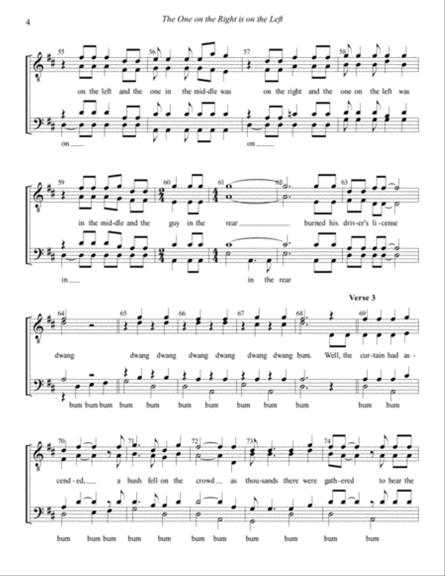The One On The Right Is On The Left TTBB scores gallery preview page 4