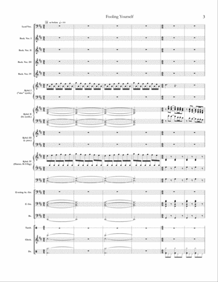 Fooling Yourself (the Angry Young Man) Small Ensemble scores gallery preview page 3