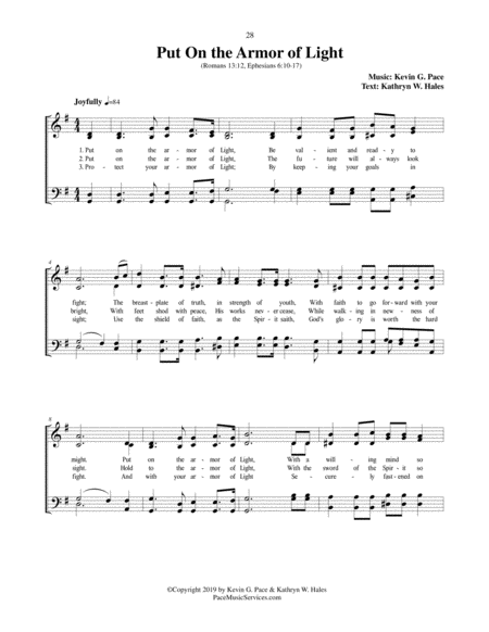 Put on the Armor of Light - a hymn image number null