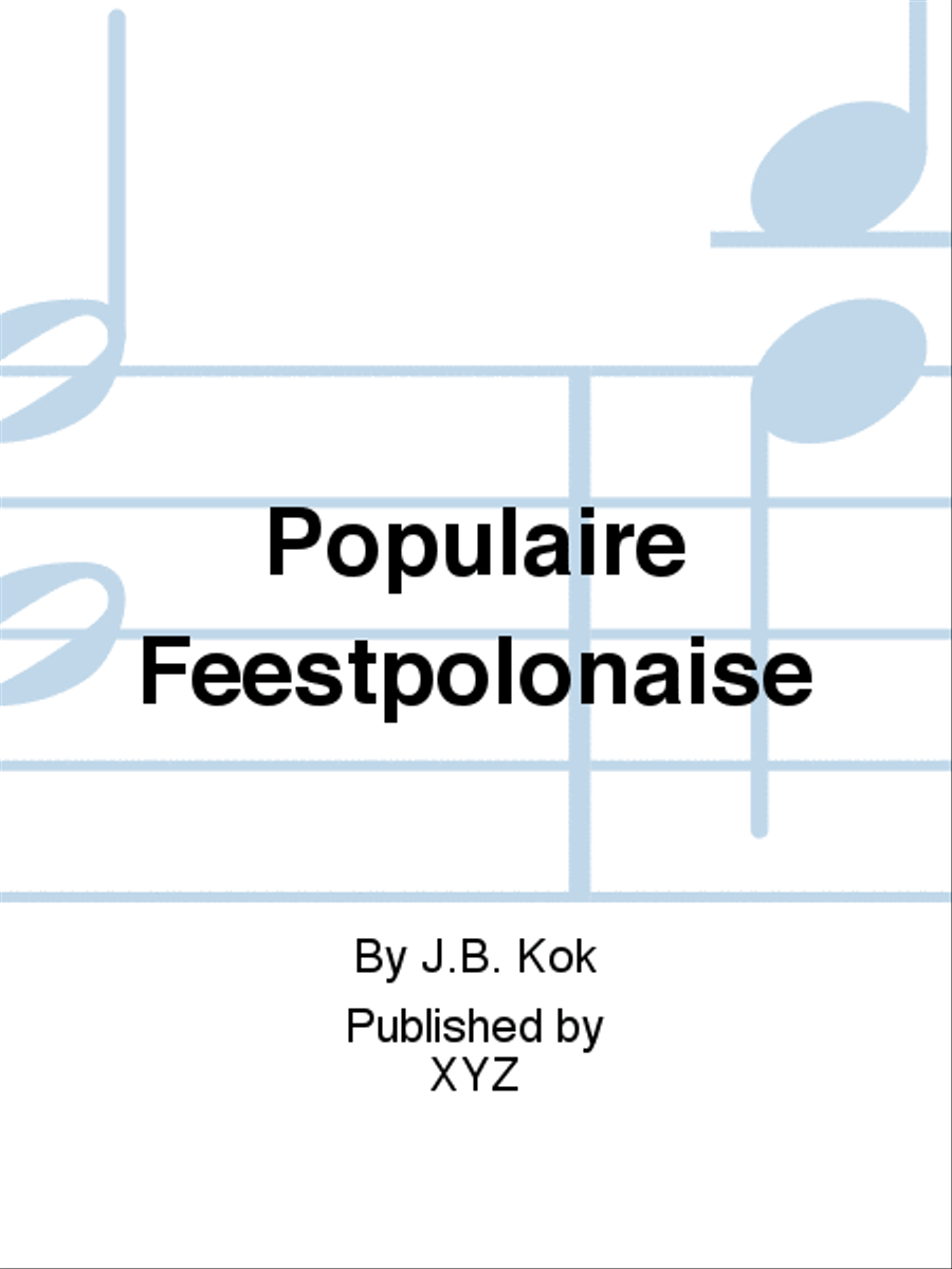 Populaire Feestpolonaise Populaire Feestpolonaise Accordion scores gallery preview page 1