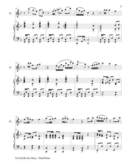 TO GOD BE THE GLORY (Duet – Flute and Piano/Score and Parts) image number null