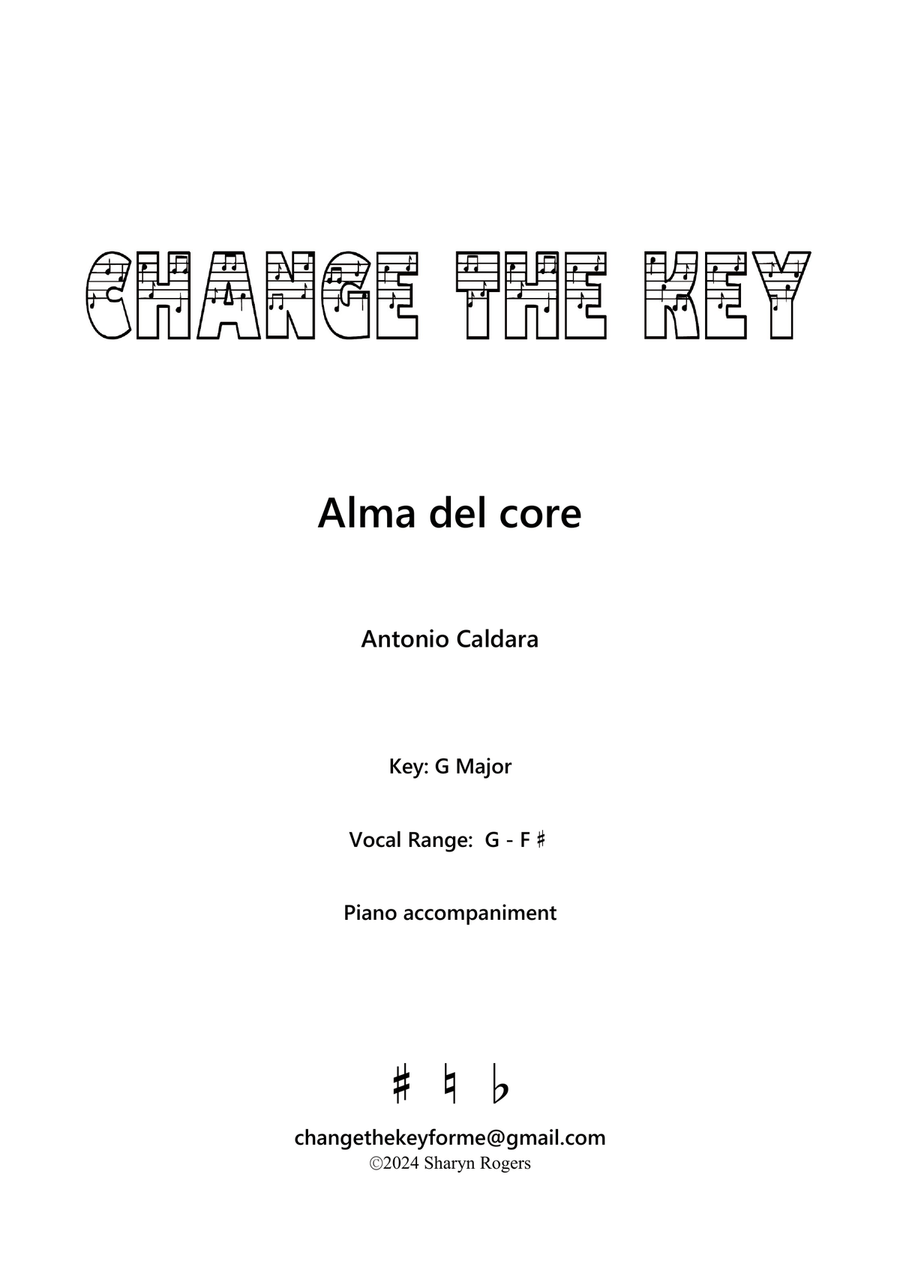 Alma del core - G major Voice Solo scores gallery preview page 1