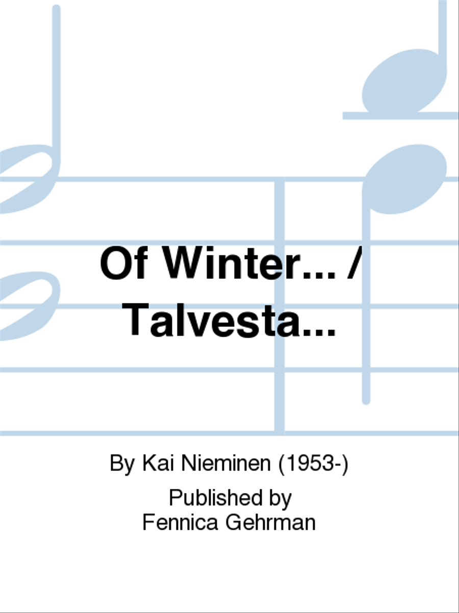 Of Winter... / Talvesta... Piano scores gallery preview page 1