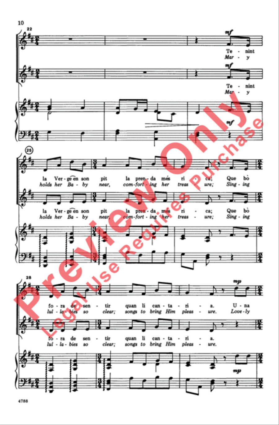 Two Catalan Carols 2-Part scores gallery preview page 10