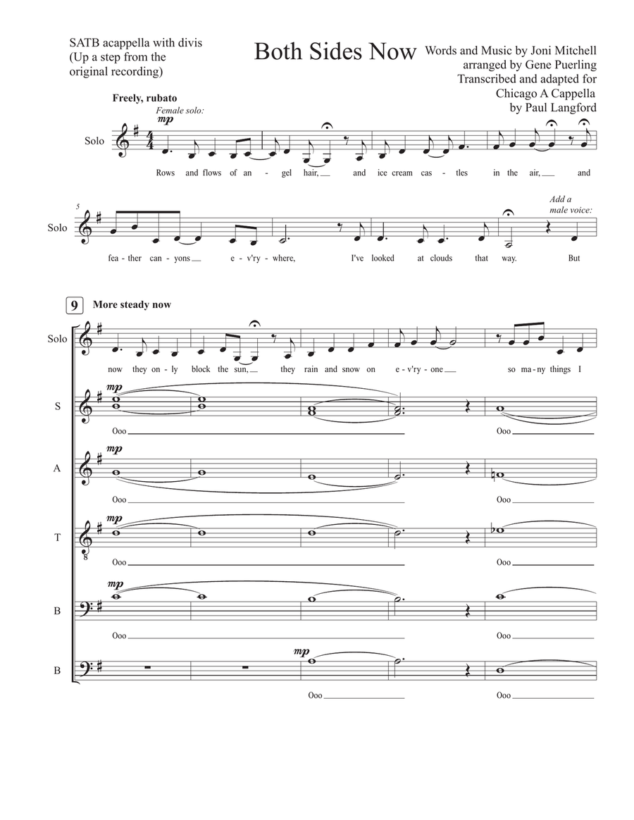Both Sides Now Divisi scores gallery preview page 1