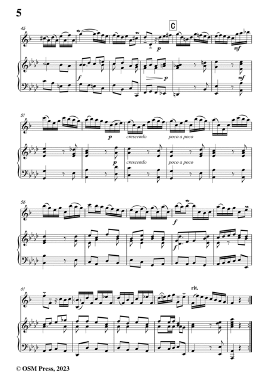 Handel-Sonata No.6,for Alto Saxophone and Piano Alto Saxophone scores gallery preview page 6