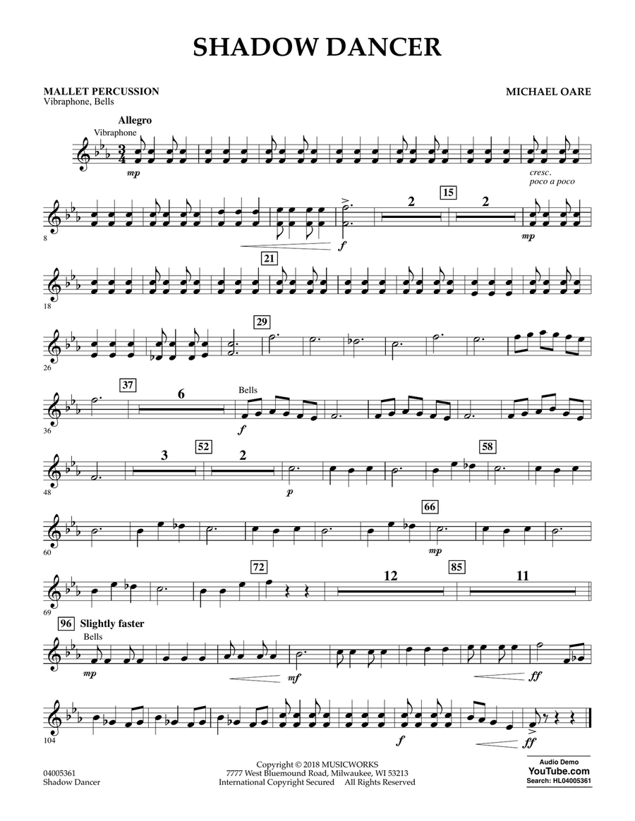 Shadow Dancer - Mallet Percussion Concert Band scores gallery preview page 1