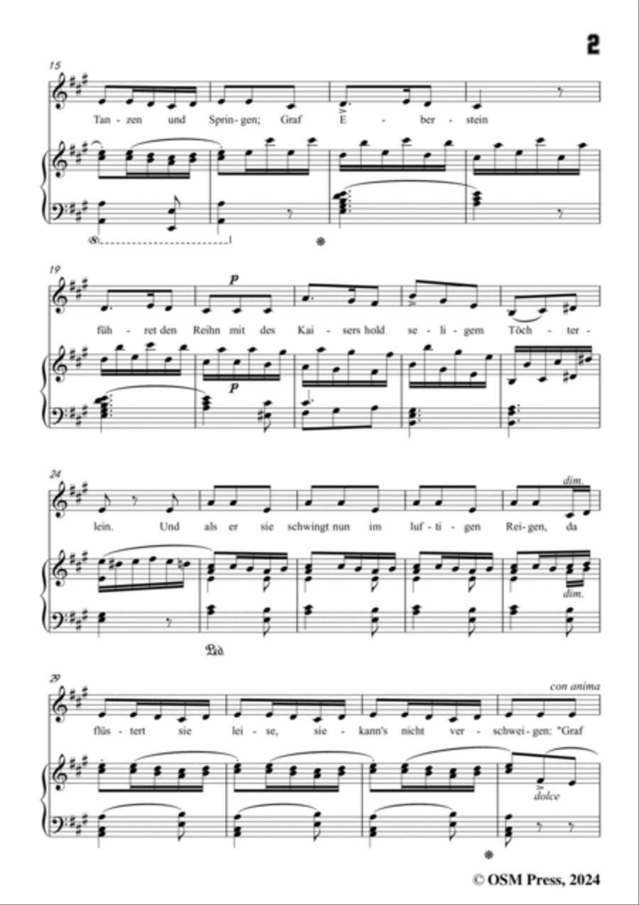 C. Loewe-Graf Eberstein(Zu Speier im Saale da hebt sich ein Klingen),in A Major Voice scores gallery preview page 3