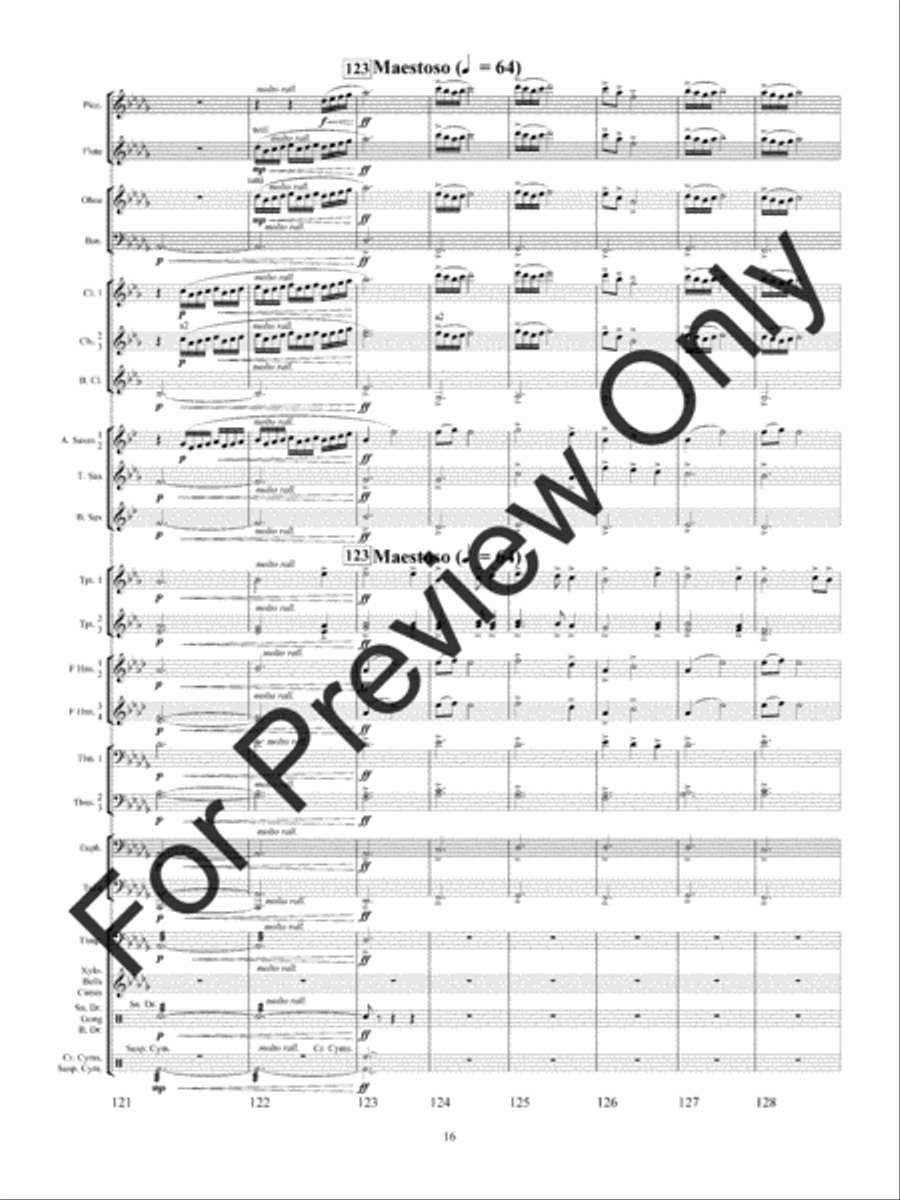 Variations On A Mighty Fortress Concert Band scores gallery preview page 19