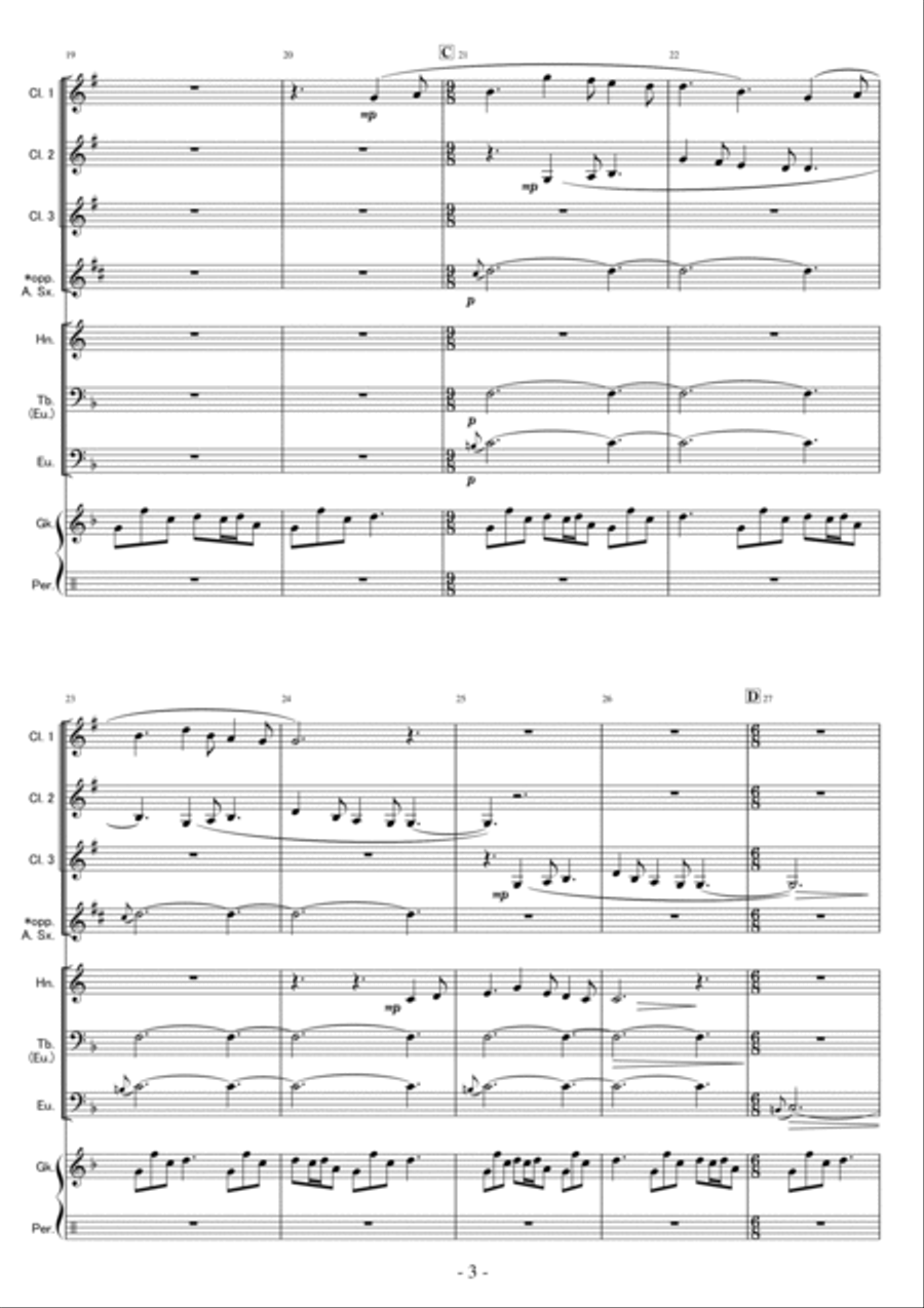 Two Irish Tunes (for Mixed Octet) Percussion Ensemble scores gallery preview page 3