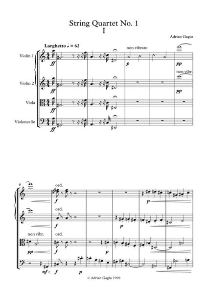 String Quartet No. 1, op. 12 image number null