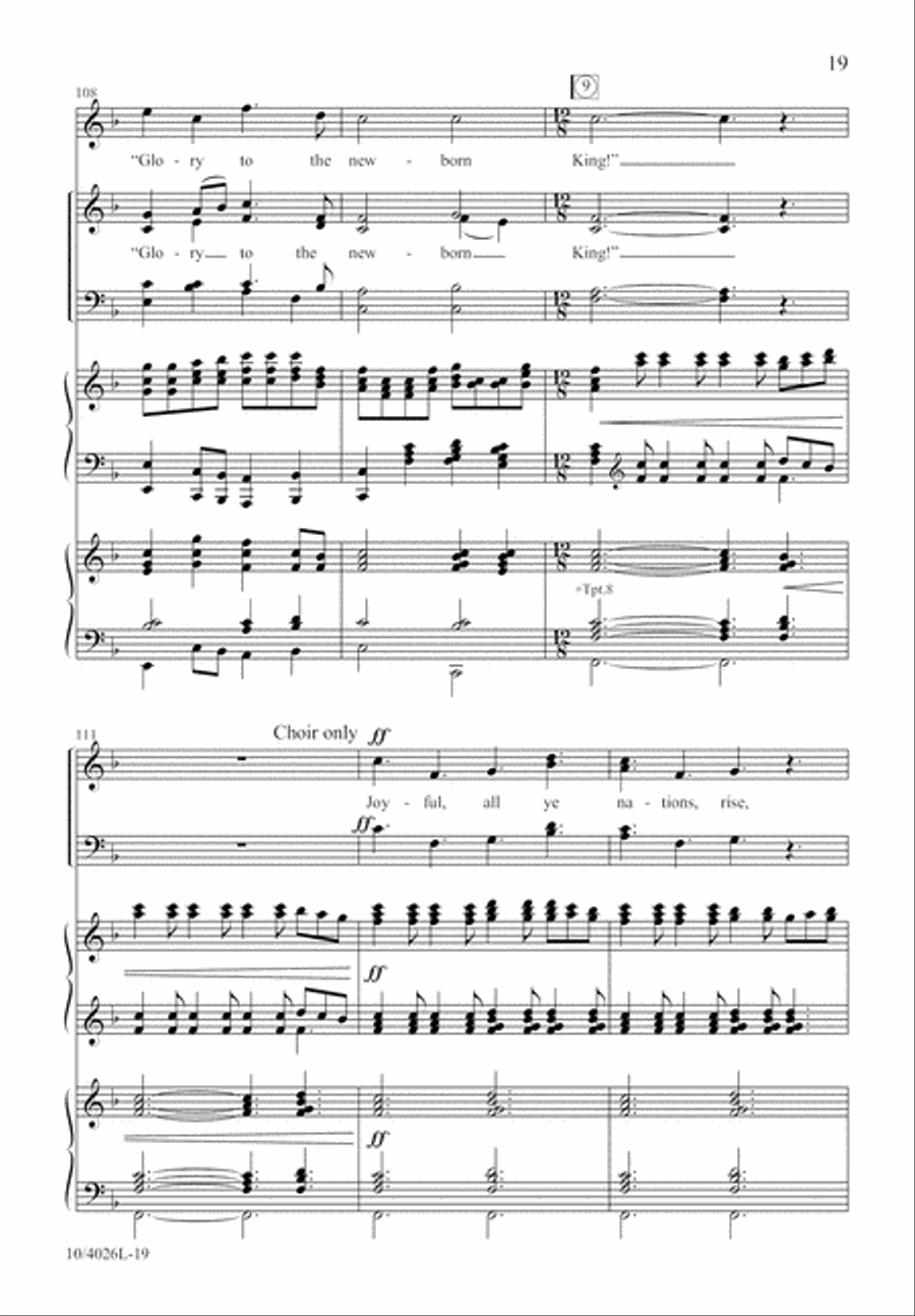 Joyful, All Ye Nations, Rise! 4-Part scores gallery preview page 20