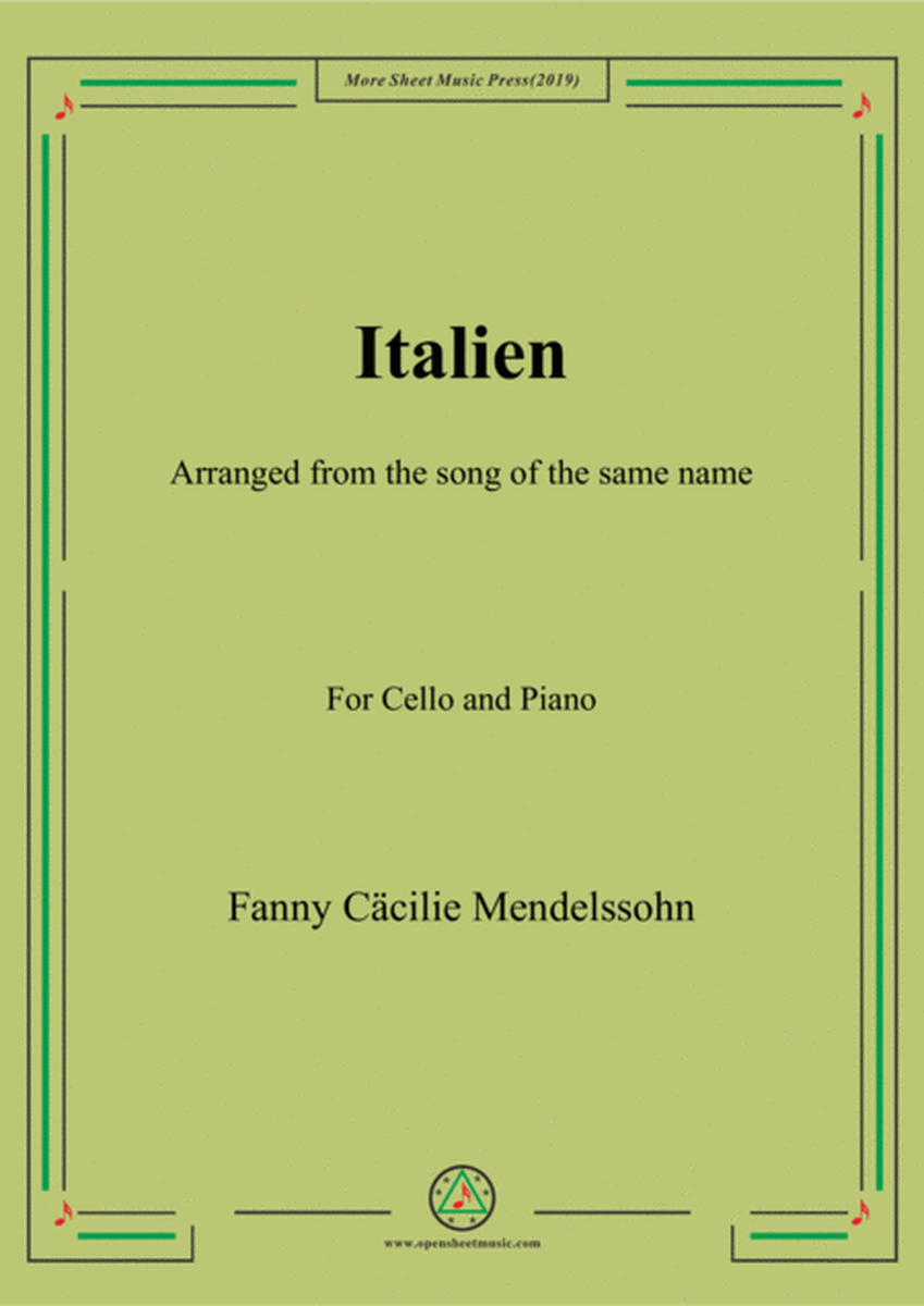 Fanny Hensel-Italien, for Cello and Piano image number null