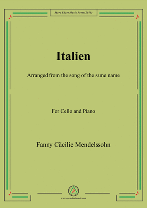 Book cover for Fanny Hensel-Italien, for Cello and Piano