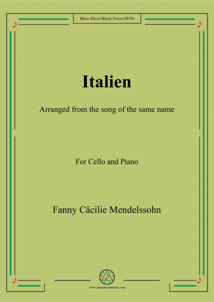 Fanny Hensel-Italien, for Cello and Piano image number null