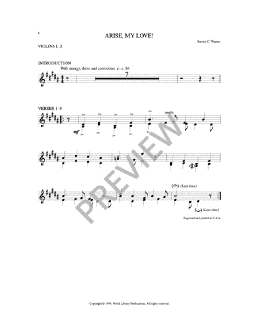 Arise My Love/Song of Solomon 4-Part scores gallery preview page 7
