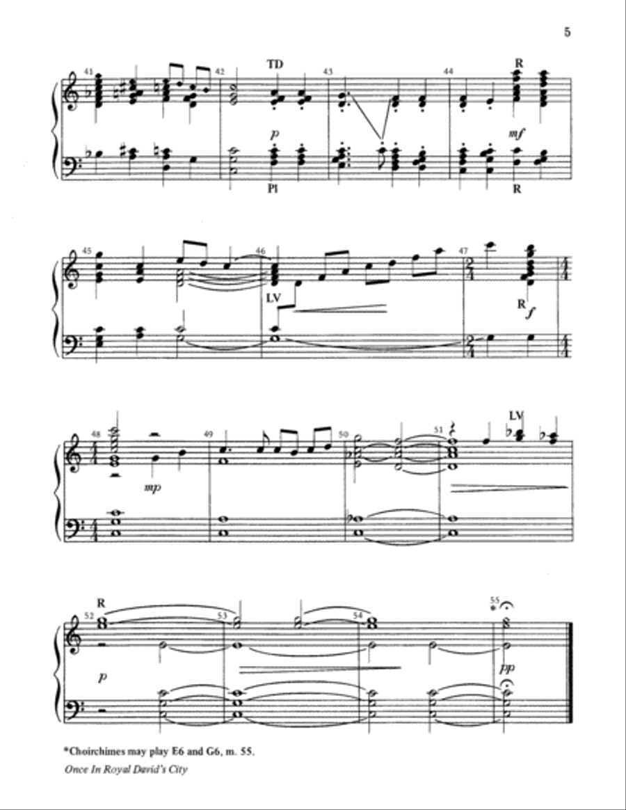 Once in Royal David's City 3-Octaves scores gallery preview page 5