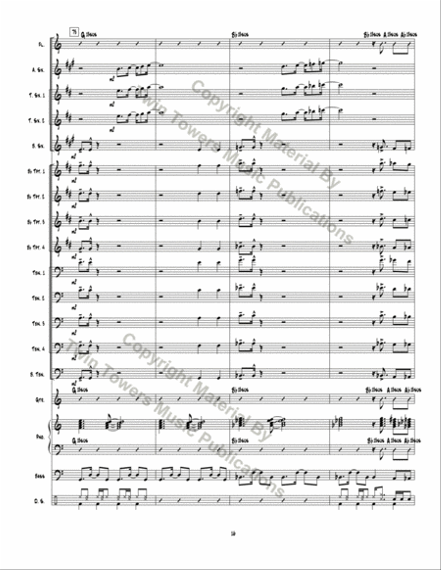 Lindos Olhos: Beautiful Eyes Jazz Ensemble scores gallery preview page 17