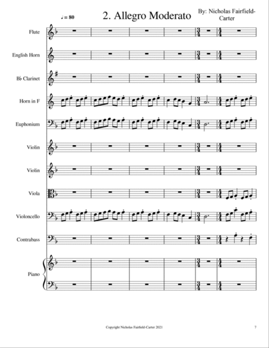 Allegro Moderato in F Major Large Ensemble scores gallery preview page 3