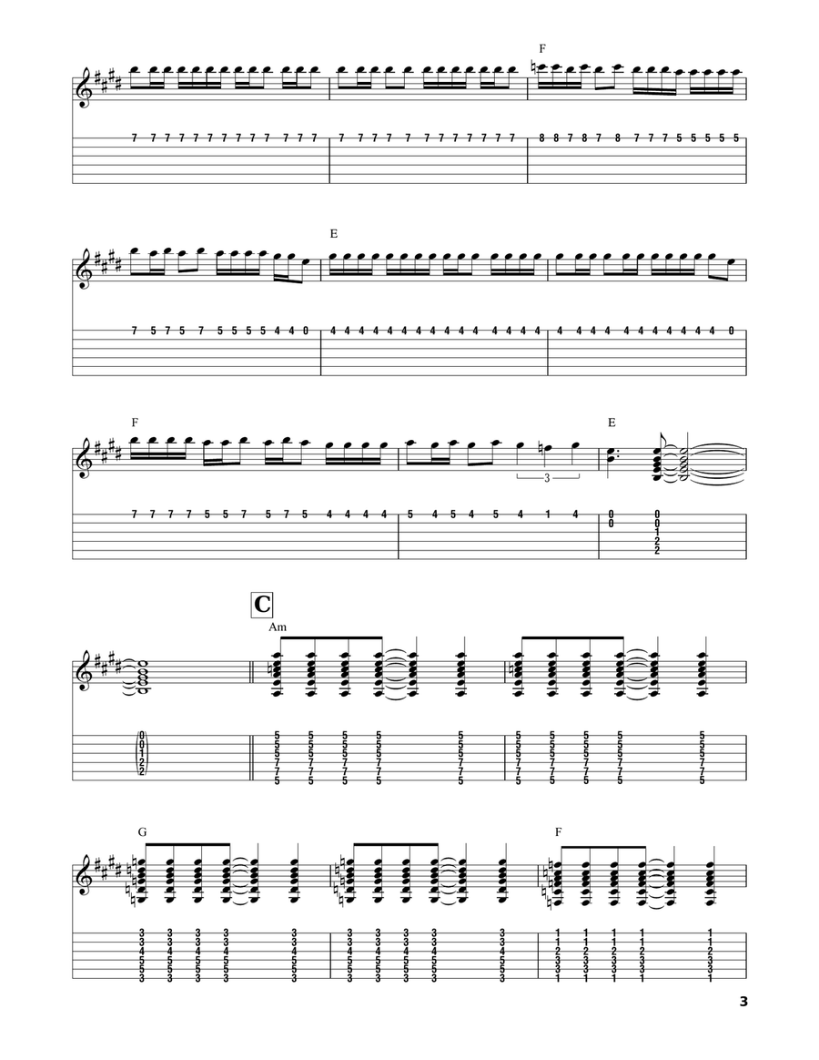 Misirlou Acoustic Guitar scores gallery preview page 3