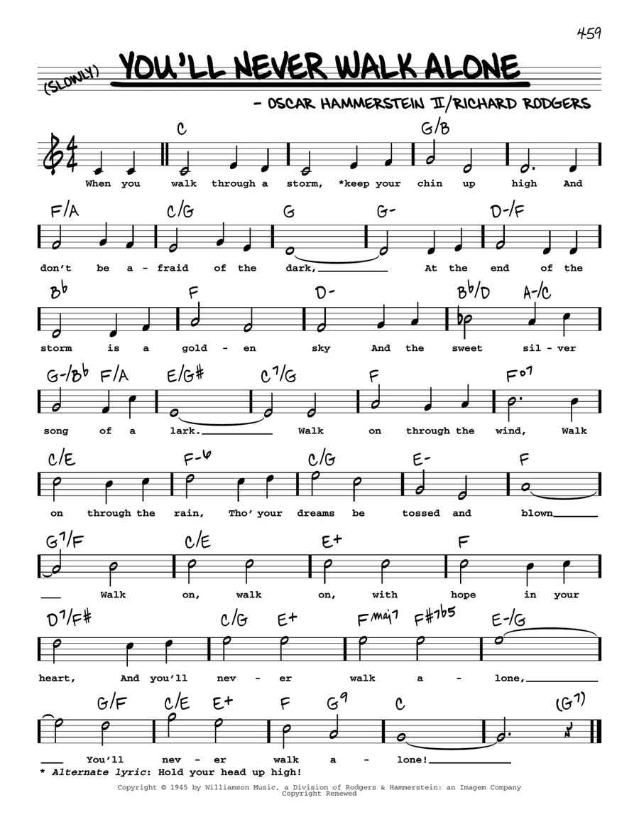 You'll Never Walk Alone (High Voice) (from Carousel) High Voice scores gallery preview page 1