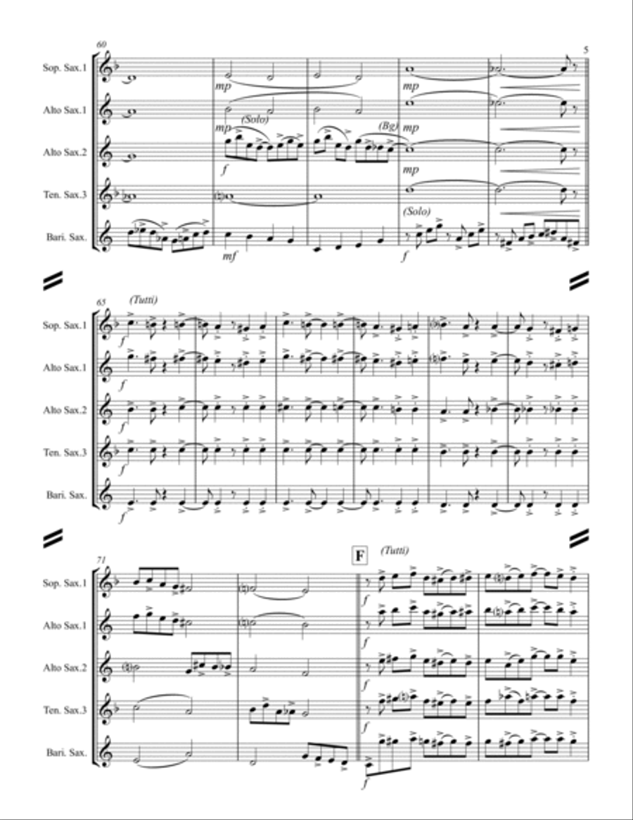 Witchcraft Saxophone Quartet scores gallery preview page 6