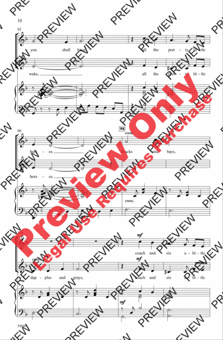 All the Pretty Little Horses 2-Part scores gallery preview page 10