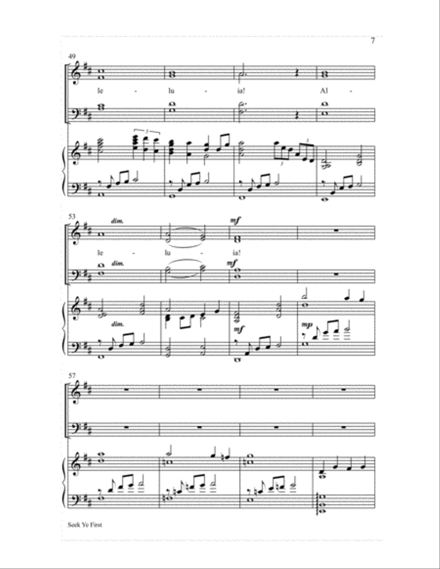 Seek Ye First 4-Part scores gallery preview page 7
