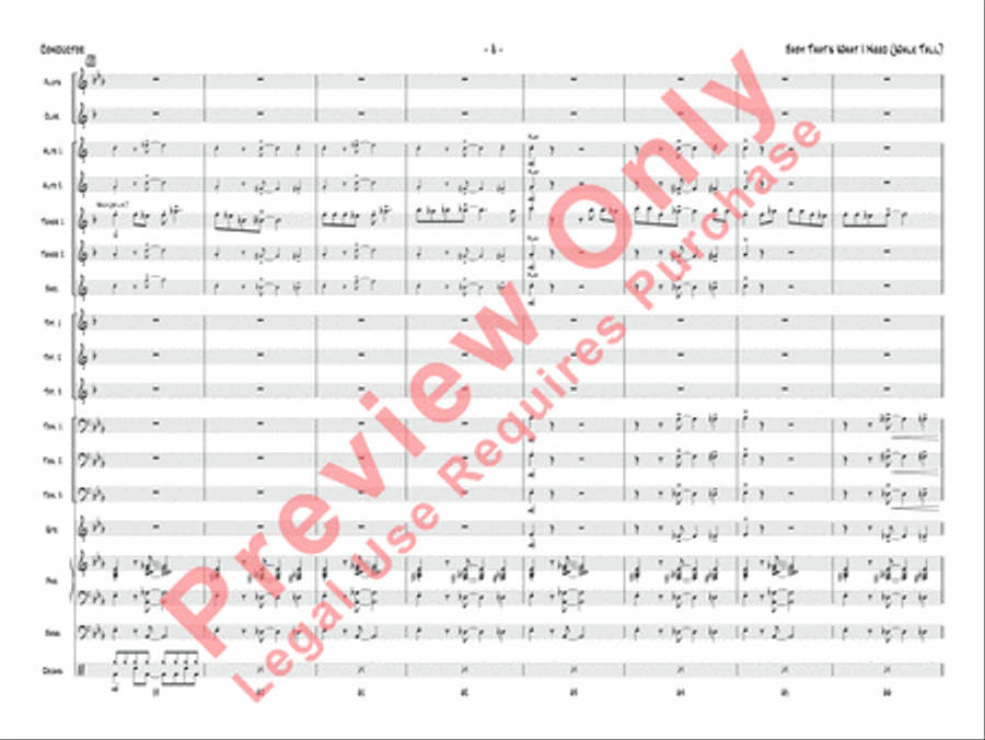 Baby That's What I Need (Walk Tall) Jazz Ensemble scores gallery preview page 9