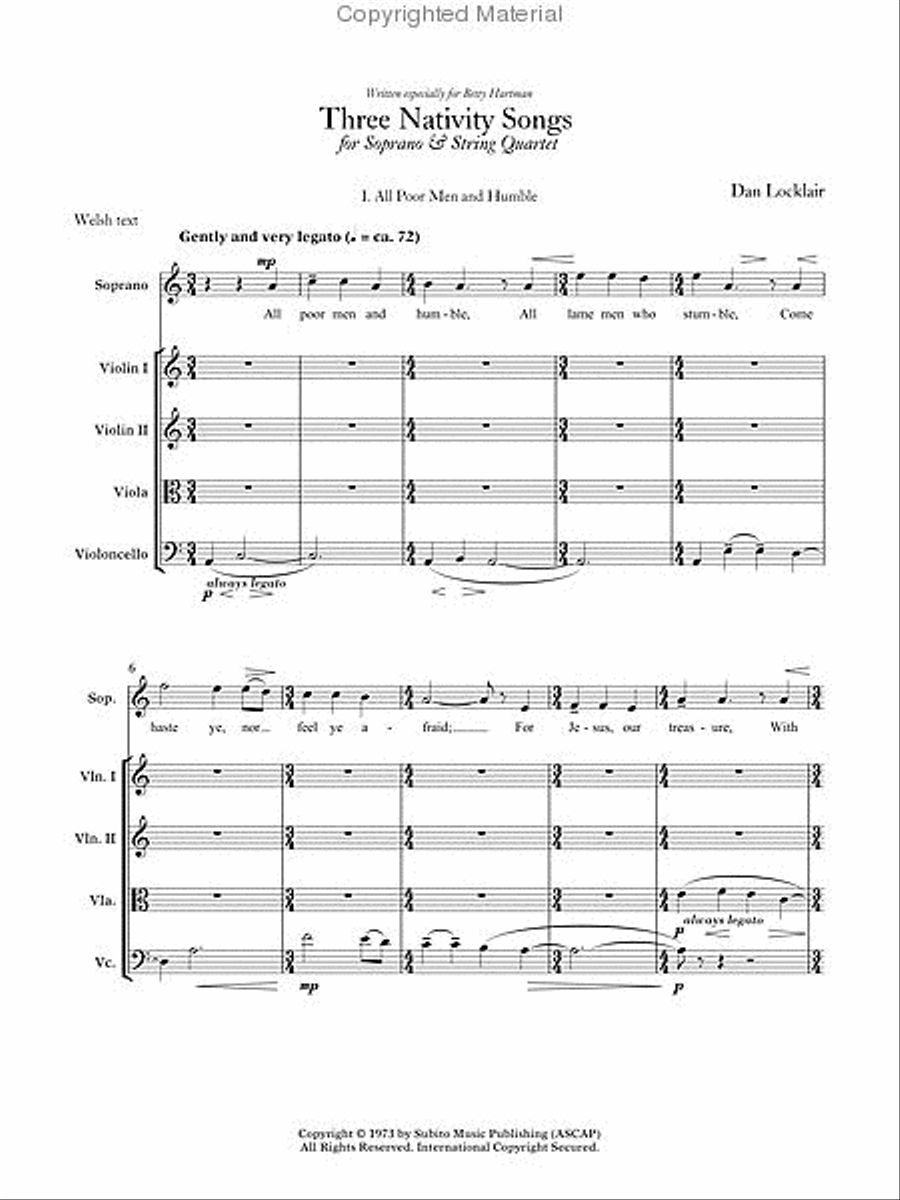 Three Nativity Songs Choir scores gallery preview page 2