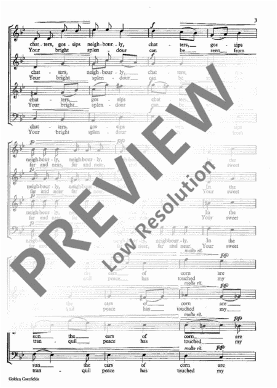 Songs of Nature 4-Part scores gallery preview page 4