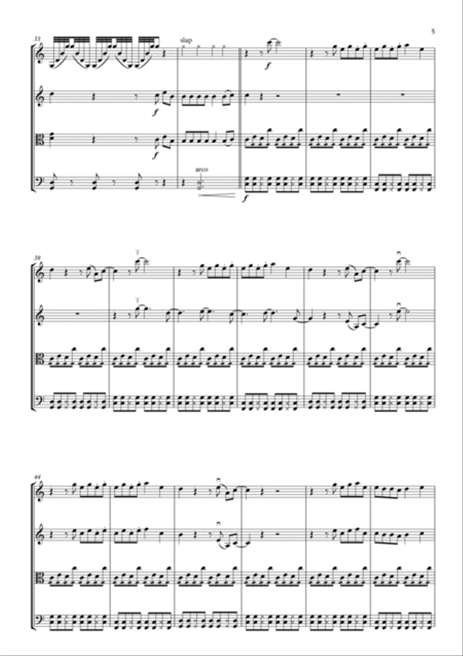 I Can Do It With A Broken Heart String Quartet scores gallery preview page 5