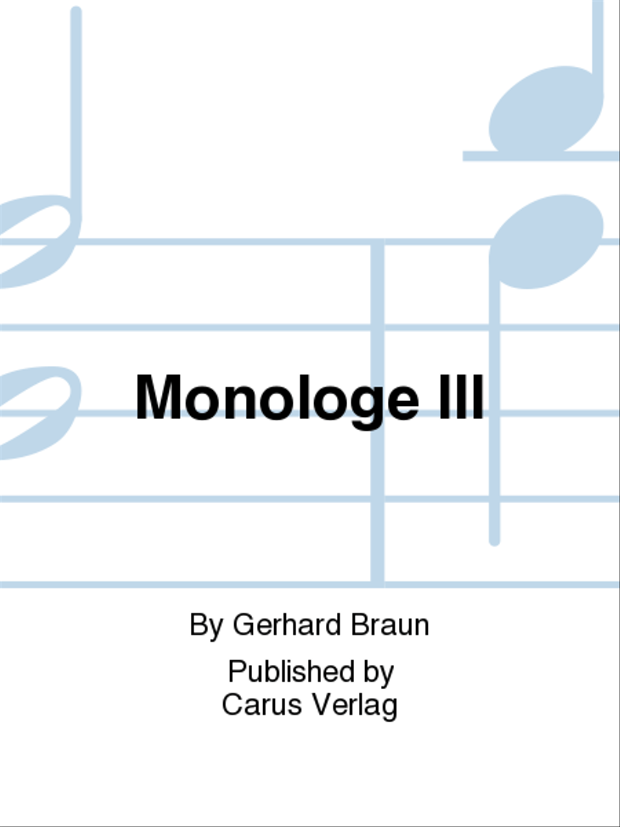 Monologe III Recorder scores gallery preview page 1
