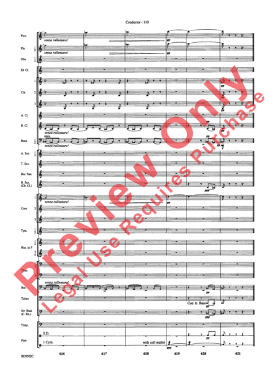 Symphony No. 3 for Band Concert Band scores gallery preview page 113