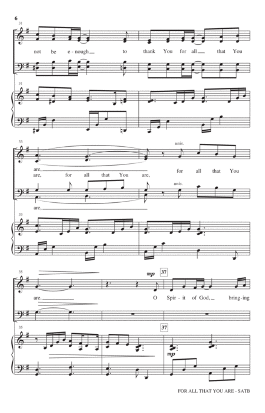 For All That You Are 4-Part scores gallery preview page 5