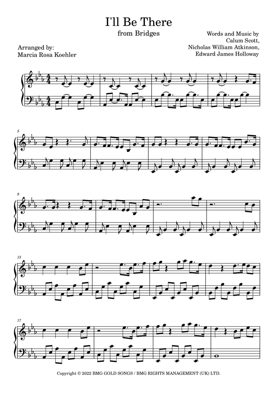 I'll Be There I'll Be There Piano Solo scores gallery preview page 1