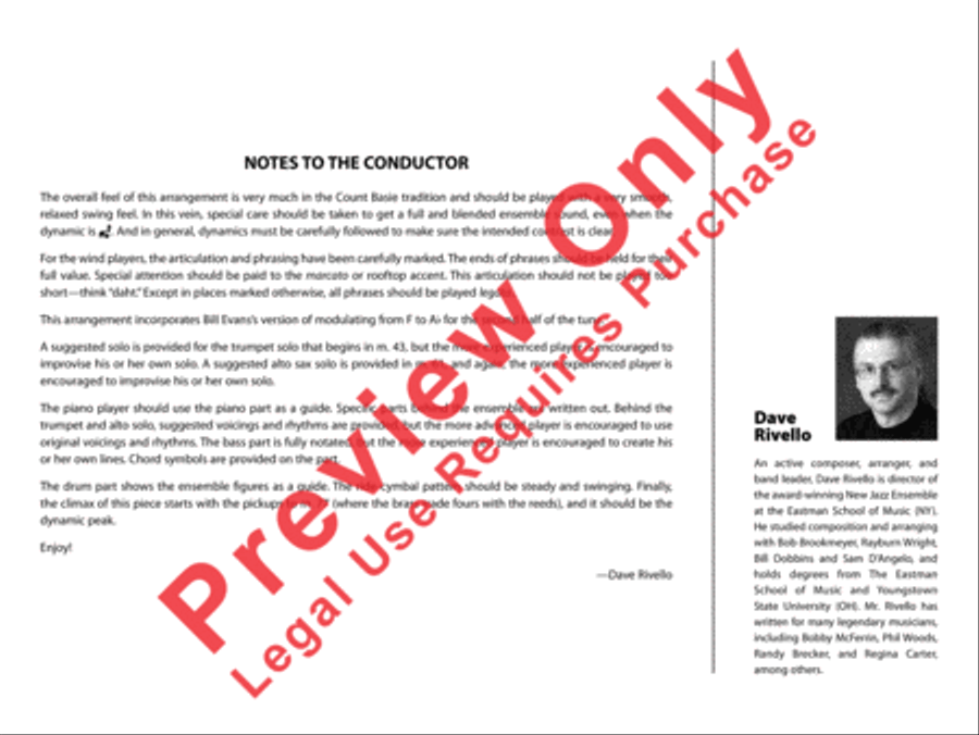 The Days of Wine and Roses Jazz Ensemble scores gallery preview page 19