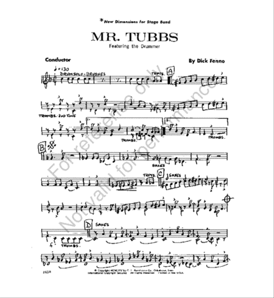 Mr. Tubbs Jazz Ensemble - Sheet Music page 2